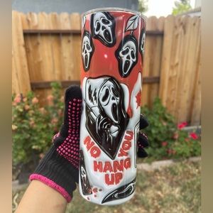 20oz tumbler 3D design, scary movie ghost face